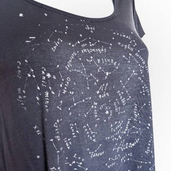 American Eagle Soft & Sexy Zodiac Tee Constellation Graphic Oversize Raw Hem Top - Picture 6 of 15